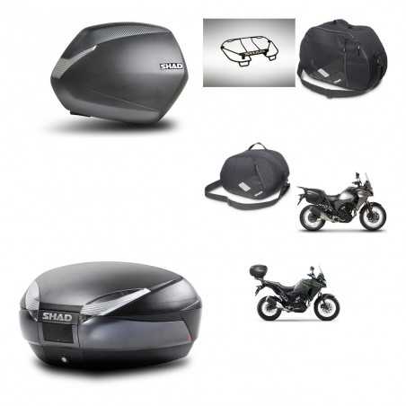 SHAD Baul trasero + maletas laterales accesorios herraje 3p montaje SH36 SH 36 SH48 DARK GREY PREMIUM KIT-273717