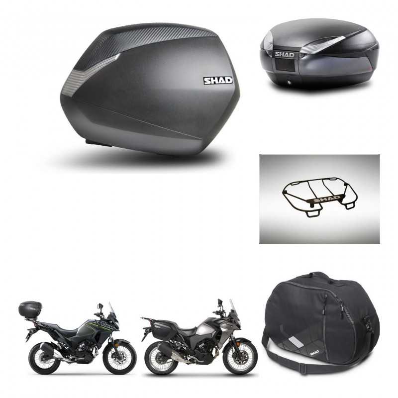 SHAD Baul trasero + maletas laterales accesorios herraje 3p montaje SH36 SH 36 SH48 DARK GREY PREMIUM KIT-273718
