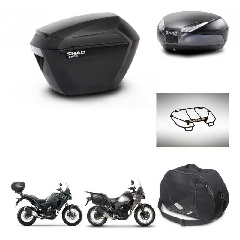 SHAD Baul trasero + maletas laterales accesorios herraje 3p montaje SH23 SH48 DARK GREY PREMIUM KIT-273719