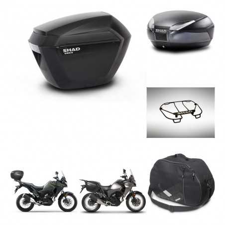 SHAD Rear trunk + side cases + accessories + 3p hardware + mounting hardware SH23 SH48 DARK GREY PREMIUM KIT-273719