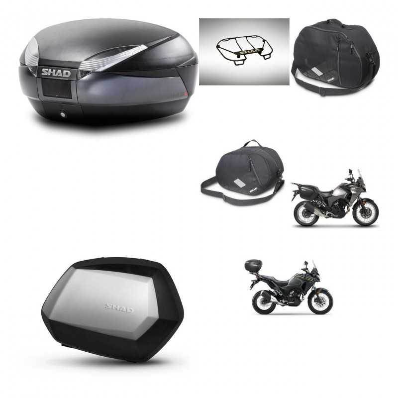 SHAD Side cases + rear trunk + accessories + 3p hardware + mounting hardware SH48 DARK GREY PREMIUM SC SH35 PREMIUM KIT-273723