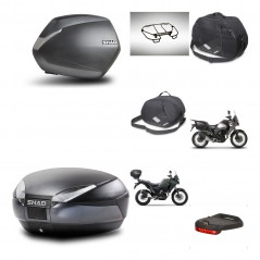 SHAD Baul trasero + maletas laterales accesorios herraje 3p montaje SH36 SH 36 SH48 DARK GREY PREMIUM KIT-273726