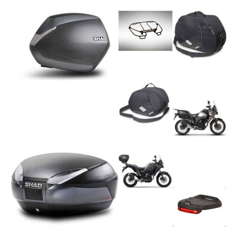 SHAD Baul trasero + maletas laterales accesorios herraje 3p montaje SH36 SH 36 SH48 DARK GREY PREMIUM KIT-273726