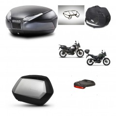 SHAD Side cases + rear trunk + accessories + 3p hardware + mounting hardware SH48 DARK GREY PREMIUM SC SH35 PREMIUM KIT-273733