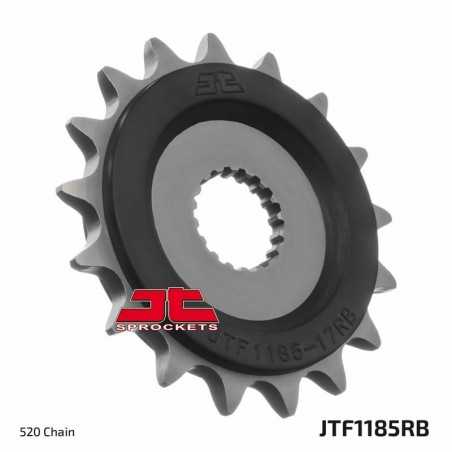 JT SPROCKETS Piñon de acero con goma antiruido 1185 17 T 4080000717