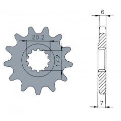 TECNIUM Standard steel pinion 1120 420 1074263001