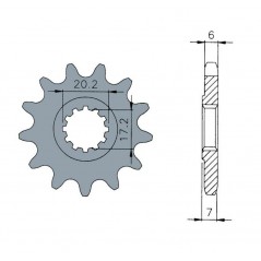 TECNIUM Standard steel pinion 1120 420 1074263002