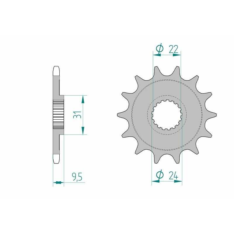 AFAM Self-cleaning steel pinion 22406 520 1074273001