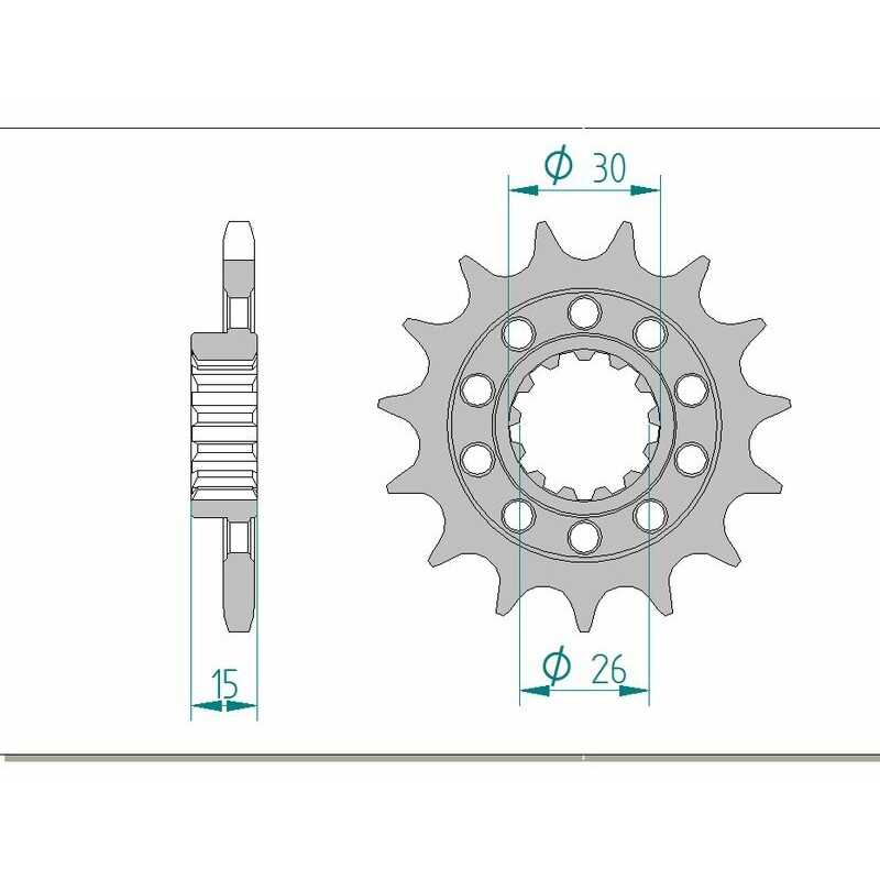 AFAM Standard steel pinion 166800 525 1074412001