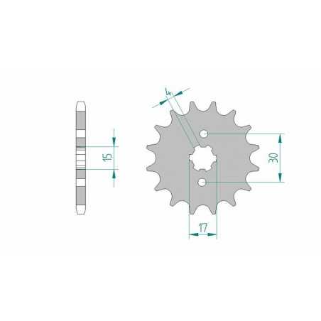 AFAM Standard steel pinion 20107 428 1074501001