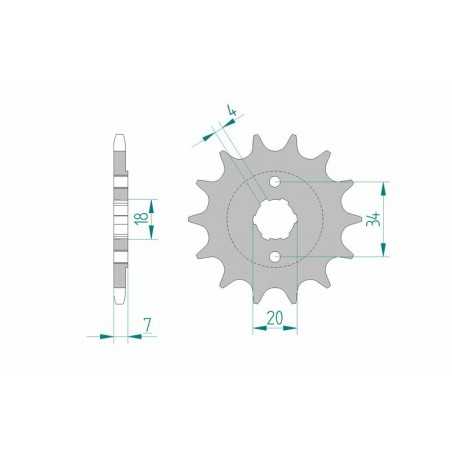 AFAM Standard steel pinion 20202 520 1074546001