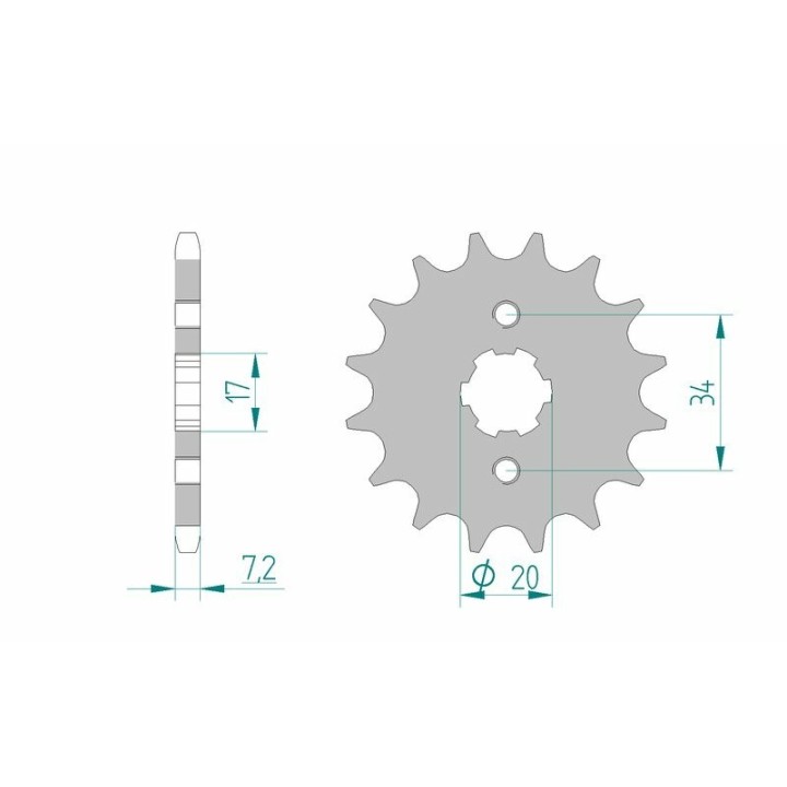 AFAM Standard steel pinion 20209 428 1074601001