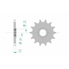 AFAM Self-cleaning steel pinion 20210 520 1074611001