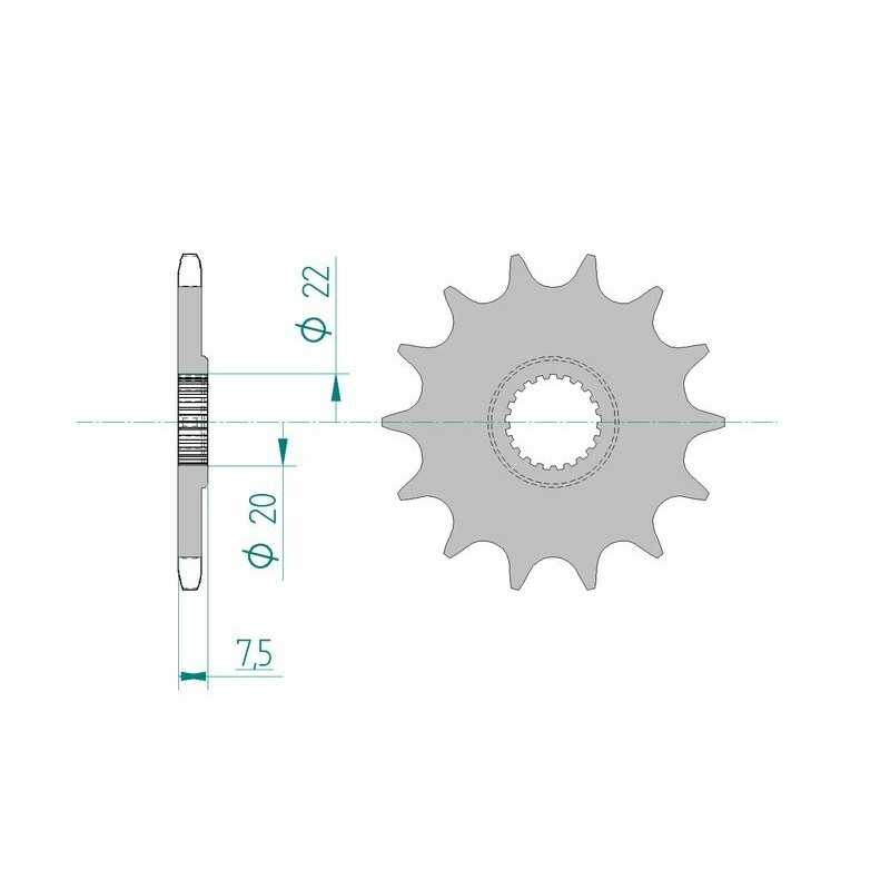 AFAM Self-cleaning steel pinion 20210 520 1074611001