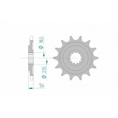 AFAM Standard steel pinion 20310 520 1074732002