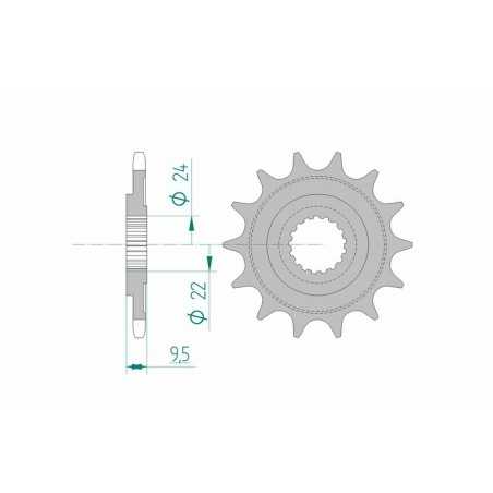 AFAM Self-cleaning steel pinion 20311 520 1074743001