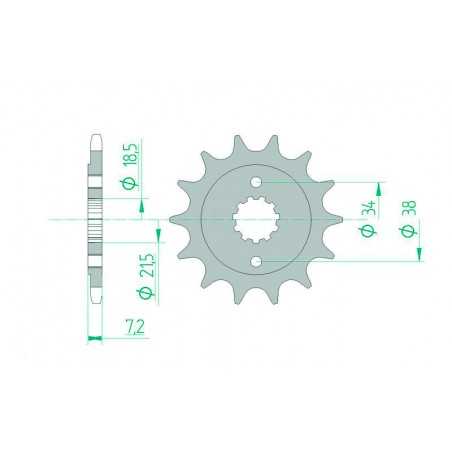 AFAM Standard steel pinion 20320 520 1074796002