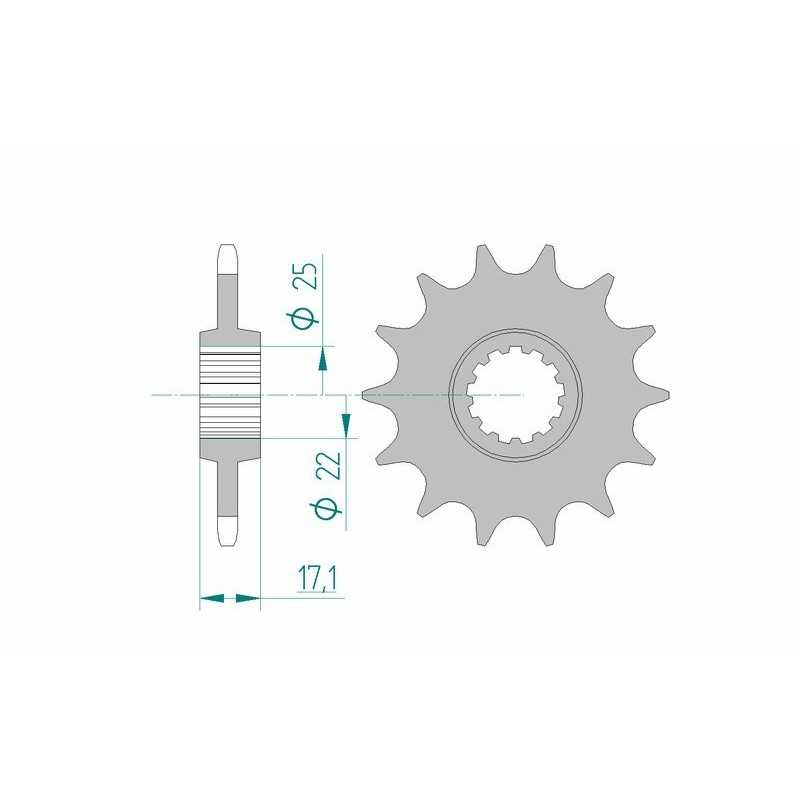 AFAM Standard steel pinion 20407 520 1074883001