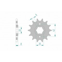 AFAM Standard steel pinion 20500 520 1074894001