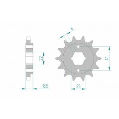 AFAM Standard steel pinion 20506 525 1074938002