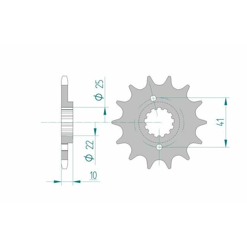 AFAM Standard steel pinion 20509 520 1074972001