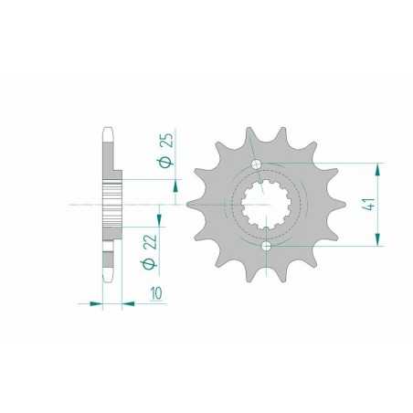 AFAM Standard steel pinion 20509 520 1074972001