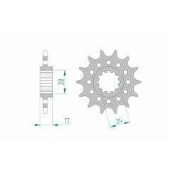 AFAM Standard steel pinion 20511 520 1074993001