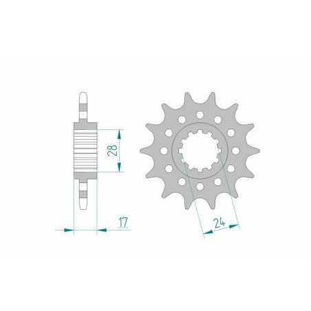 AFAM Piñón acero estándar 20511 520 1074993001