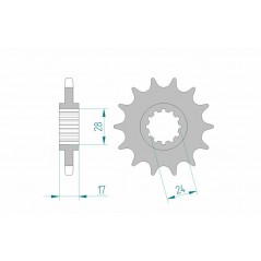 AFAM Standard steel pinion 20515 525 1075015001