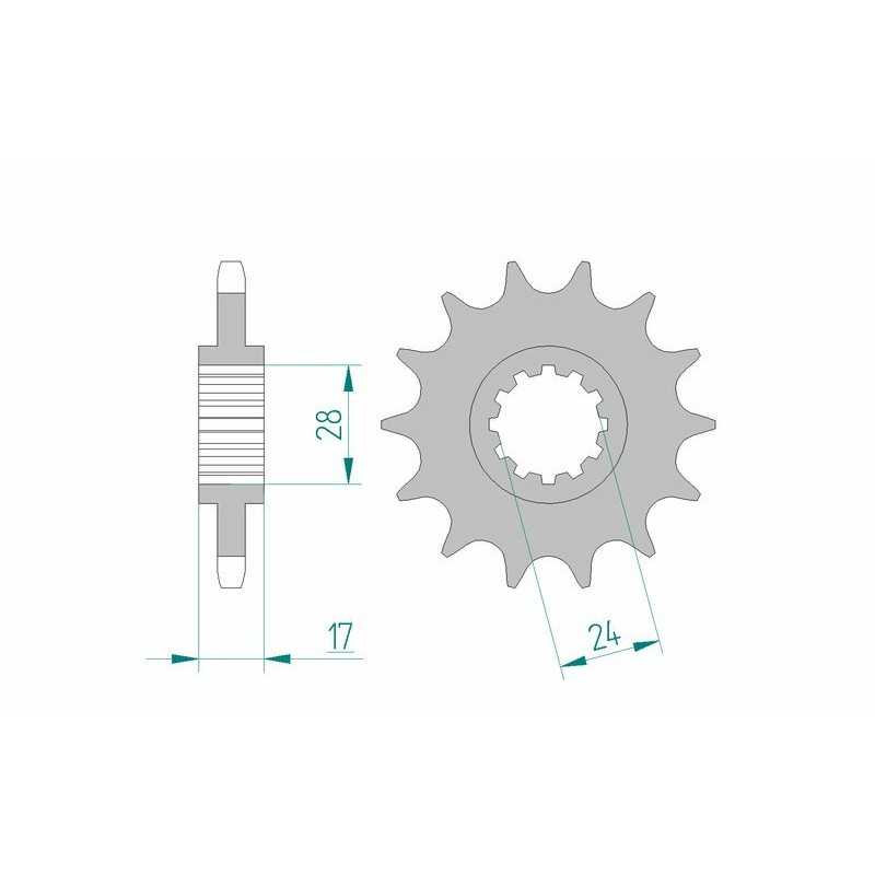 AFAM Standard steel pinion 20515 525 1075015001