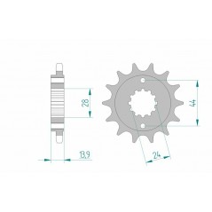 AFAM Standard steel pinion 20606 525 1075103001