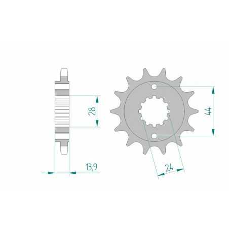 AFAM Standard steel pinion 20606 525 1075103001