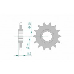 AFAM Standard steel pinion 20607 525 1075114001