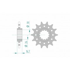 AFAM Standard steel pinion 20608 520 1075125002