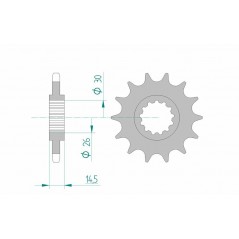 AFAM Standard steel pinion 20611 525 1075147001