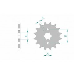 AFAM Standard steel pinion 21200 428 1075257001