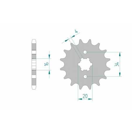 AFAM Standard steel pinion 21200 428 1075257001