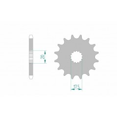 AFAM Self-cleaning steel pinion 21202 520 1075268001