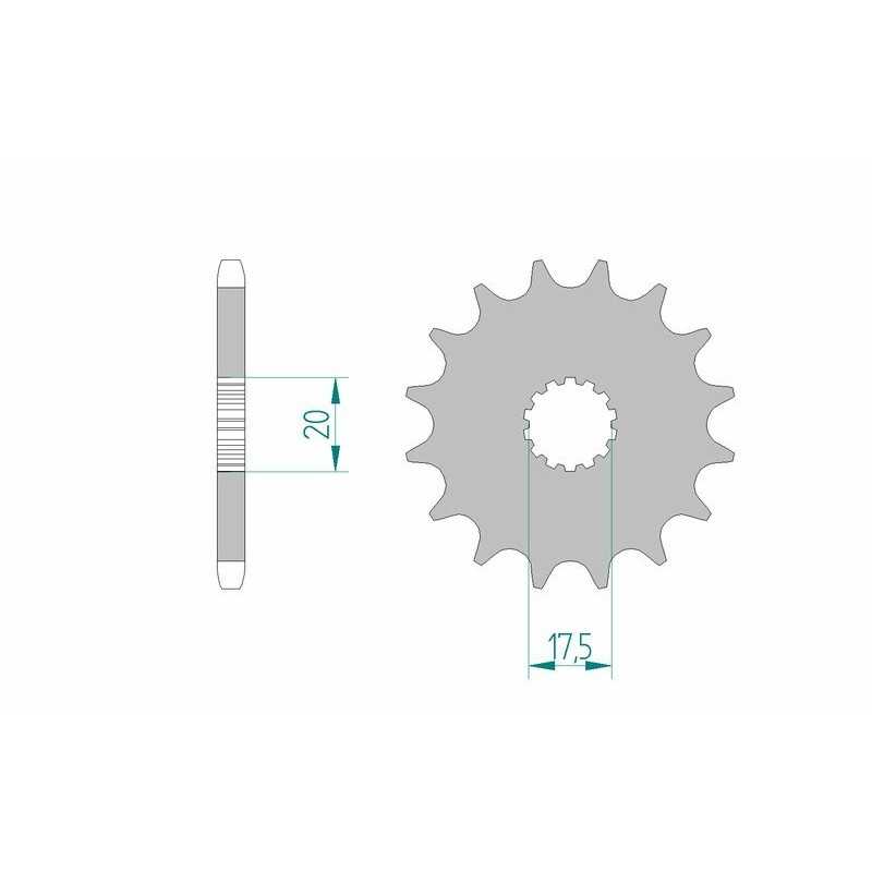 AFAM Self-cleaning steel pinion 21202 520 1075268001