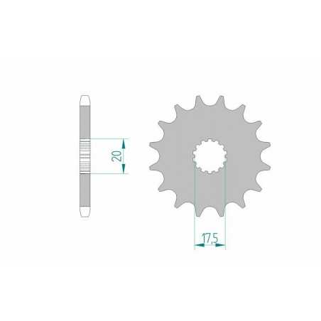 AFAM Self-cleaning steel pinion 21202 520 1075268001