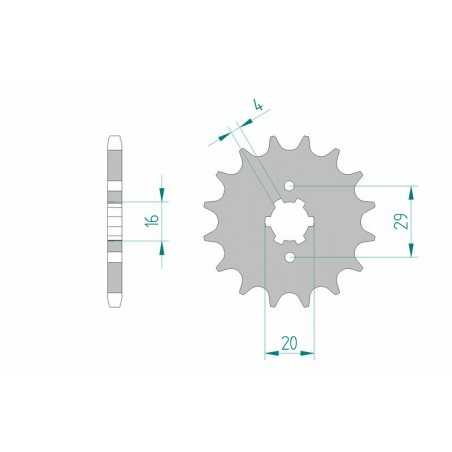 AFAM Standard steel pinion 21207 428 1075314001