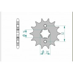 AFAM Standard steel pinion 21208 428 1075325001