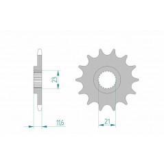 AFAM Standard steel pinion 21307 520 1075380001