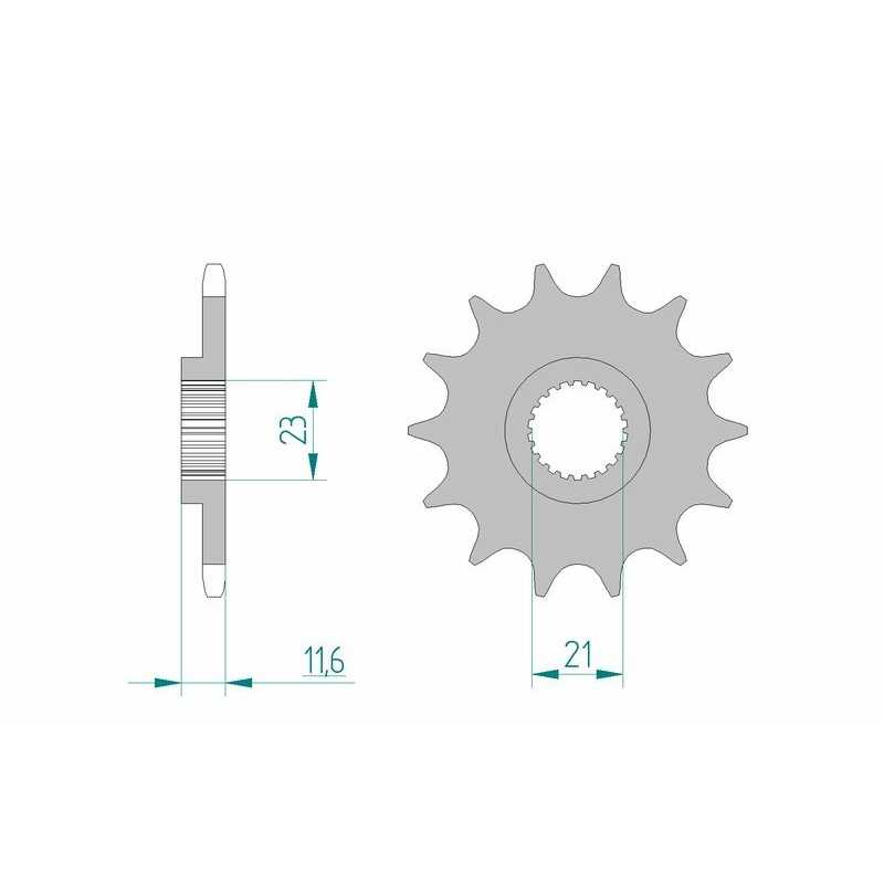 AFAM Standard steel pinion 21307 520 1075380001