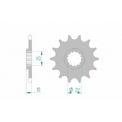 AFAM Standard steel pinion 21510 520 1075501001