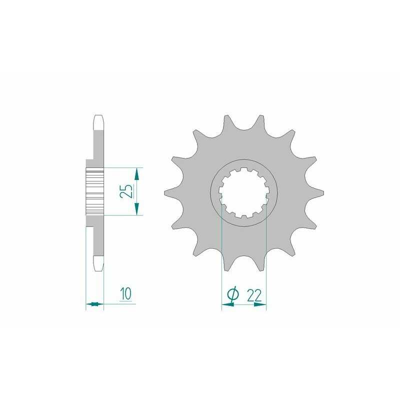 AFAM Standard steel pinion 21510 520 1075501001