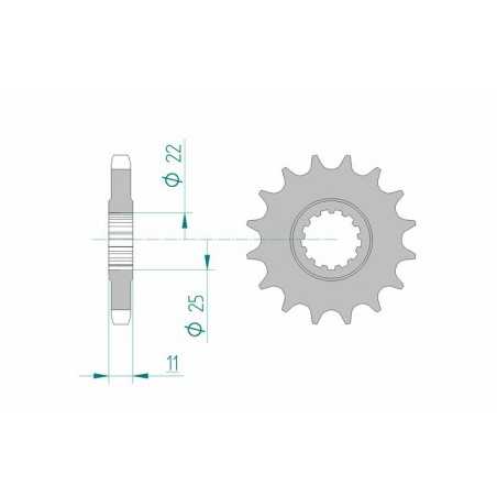 AFAM Standard steel pinion 21602 530 1075568001