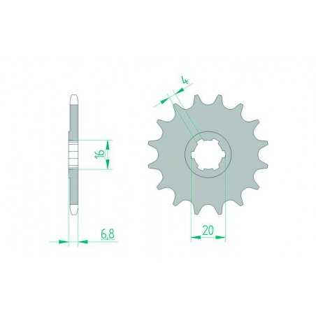 AFAM Piñón acero estándar 22103 420 1075744001