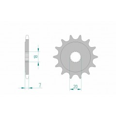AFAM Standard steel pinion 22202 520 1075788002