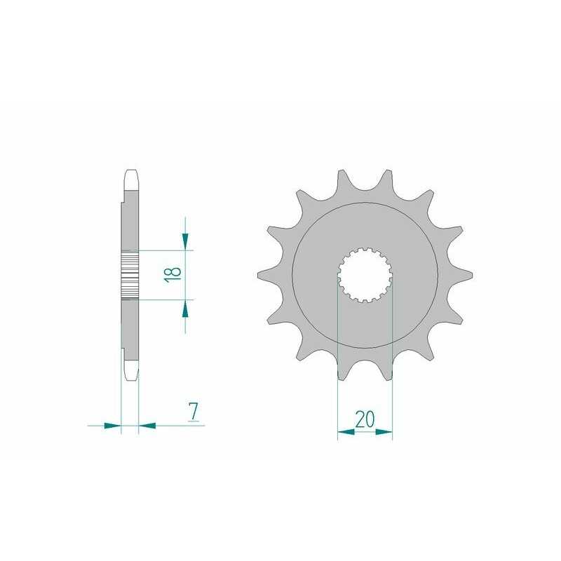 AFAM Standard steel pinion 22202 520 1075788002